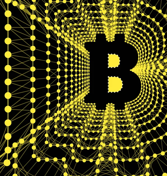 Bitcoin - elektronické podobě peněz a inovativní platební sítě — Stockový vektor
