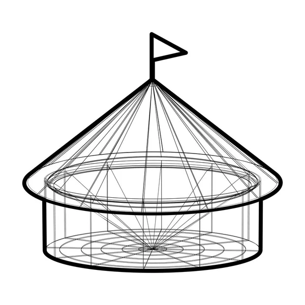 Vektör sirk çadırının tel kafes formu — Stok Vektör