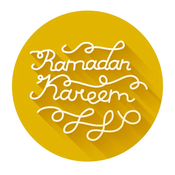 Handwritten congratulation on Ramadan — Stock Vector