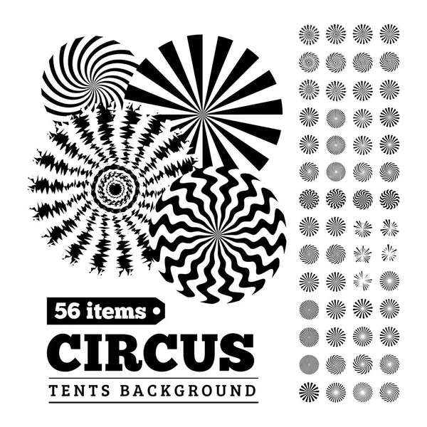 Circus tents backgrounds or circular illustrations for your design — Stock Vector