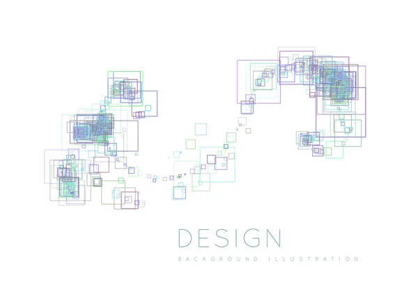현대적인 스타일에 사각형의 배경. — 스톡 벡터