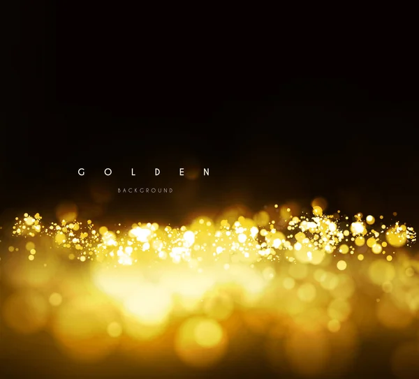 Χρυσό φόντο με bokeh — Διανυσματικό Αρχείο