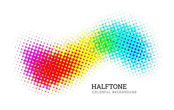 Abstract colorful halftone vector background — Stock Vector