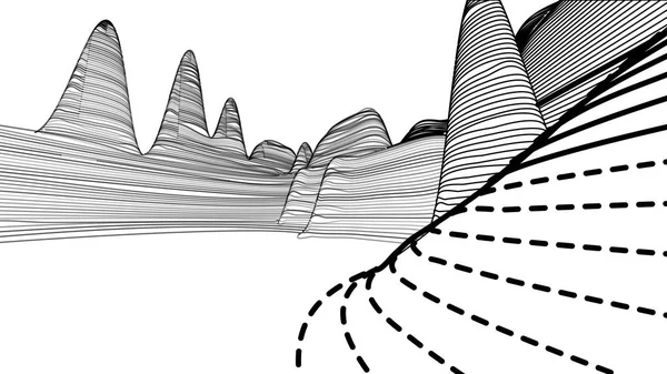 Topografische kaart van de omgeving, vectorillustratie — Stockvector