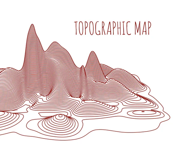 Topografisk karta över orten, vektorillustration — Stock vektor