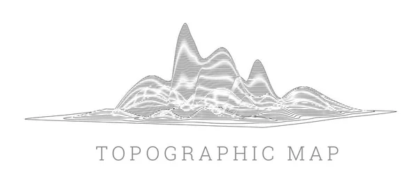 Mapa topográfico de la localidad, ilustración vectorial — Vector de stock