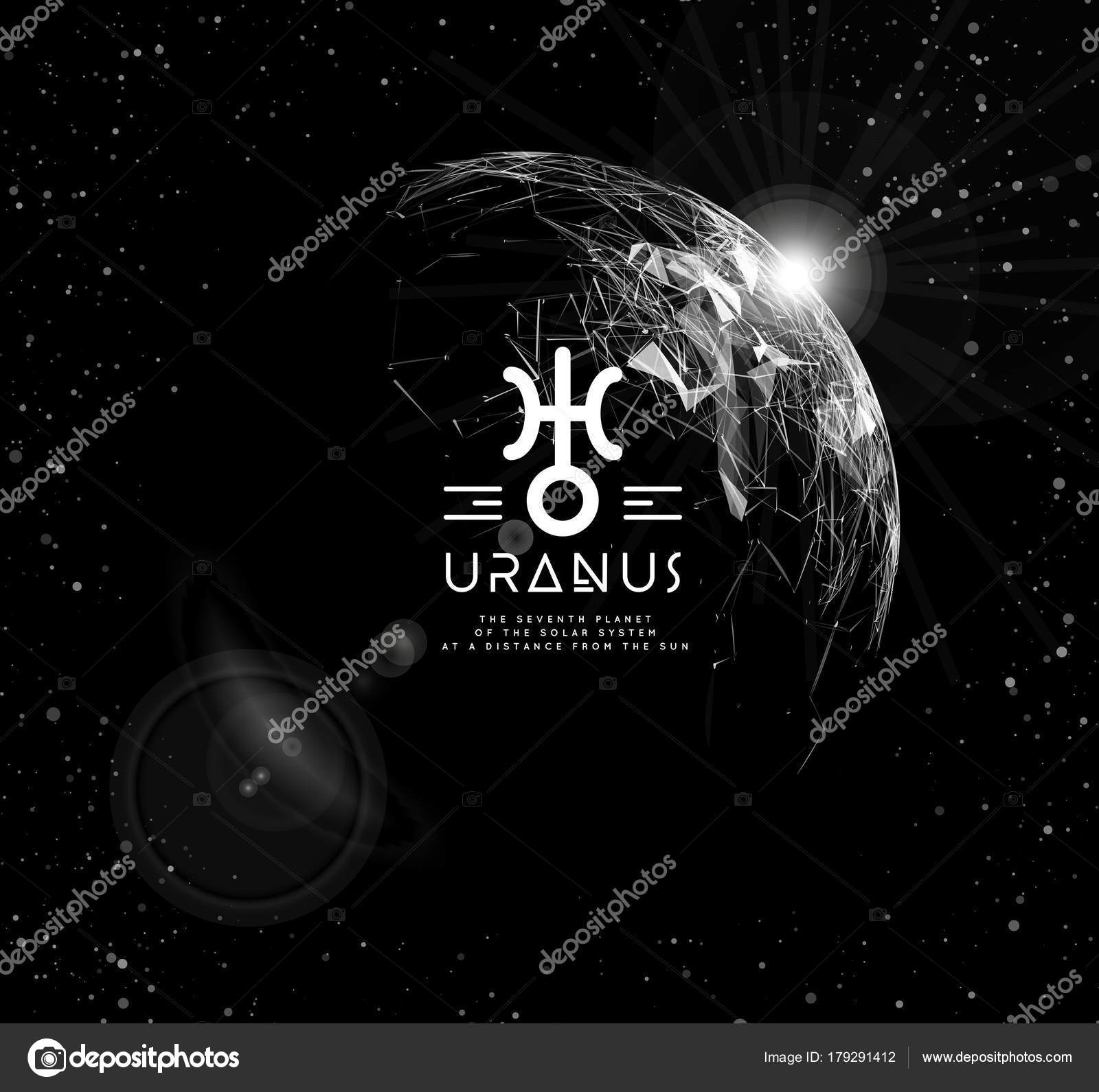 Planet Uranus In The Form Of Polygonal Mesh Elements In The Form Of Lines And Points The Planet In Astrology Is Responsible For Modern Technologies And Innovations Vector Vector Image By C