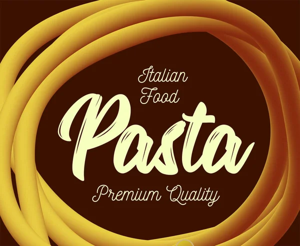 Pastas vectoriales. Plato tradicional de cocina italiana — Vector de stock