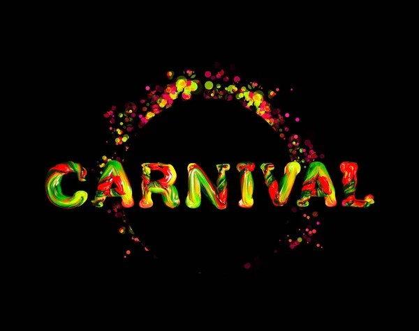 Carnaval colorido do texto 3d —  Vetores de Stock