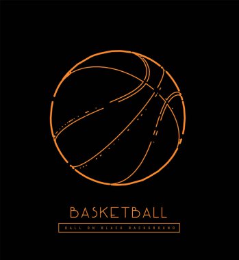 basketbol topu vektör çizim.
