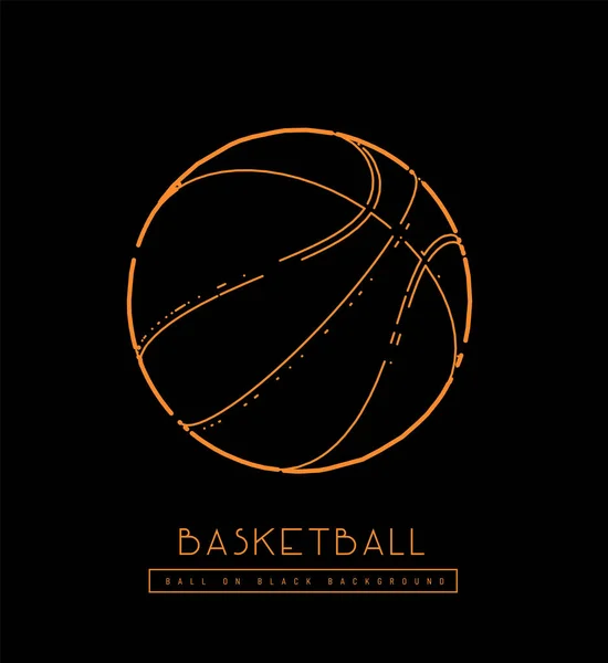 Illustration vectorielle de ballon de basket . — Image vectorielle