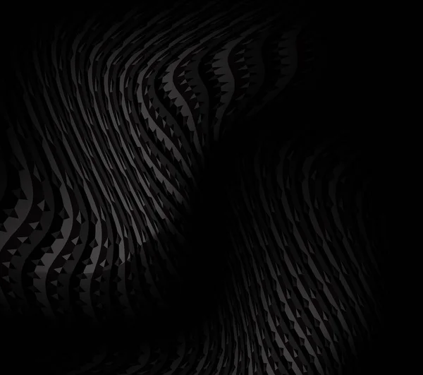 Чорна абстрактна векторна ілюстрація з геометричною текстурою. Форма плетіння — стоковий вектор