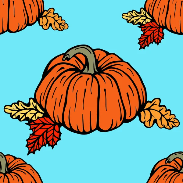 Otoño Acción de Gracias Calabaza — Vector de stock