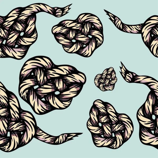 kalp şeklinde oyulmuş sonsuza kadar düğüm seamless modeli