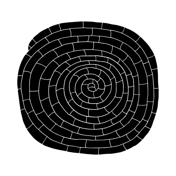 Mandala espiral étnica, boceto para su diseño — Archivo Imágenes Vectoriales