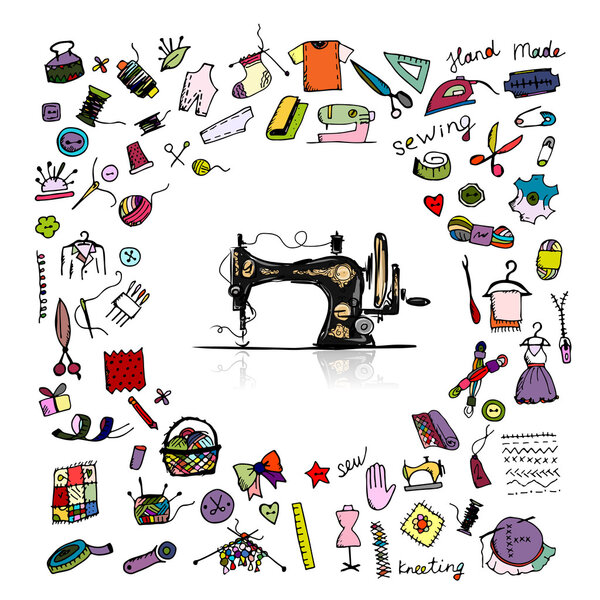 Швейный набор, эскиз для Вашего дизайна
