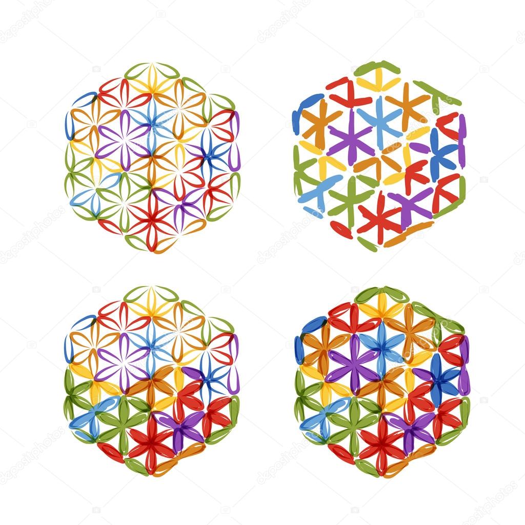 Blume des Lebens, Skizze für Ihr Design — Stockvektor © Kudryashka