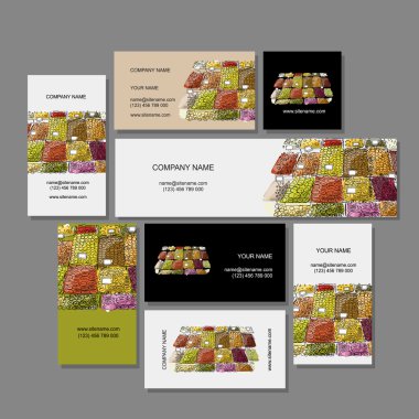 Kartvizit tasarımı, meyve Pazar kroki