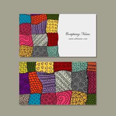 Kartvizit koleksiyonu, patchwork halı tasarım