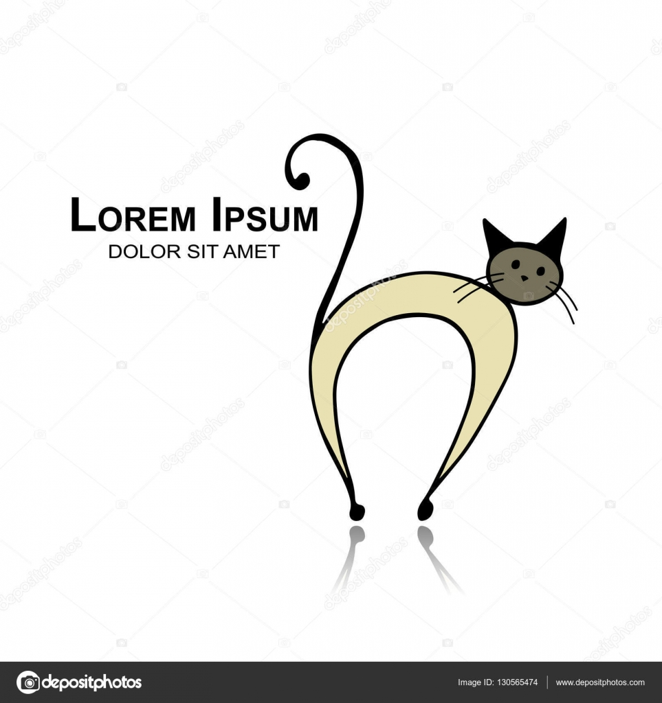 Gatto Siamese Schizzo Per Il Vostro Disegno Vettoriali Stock