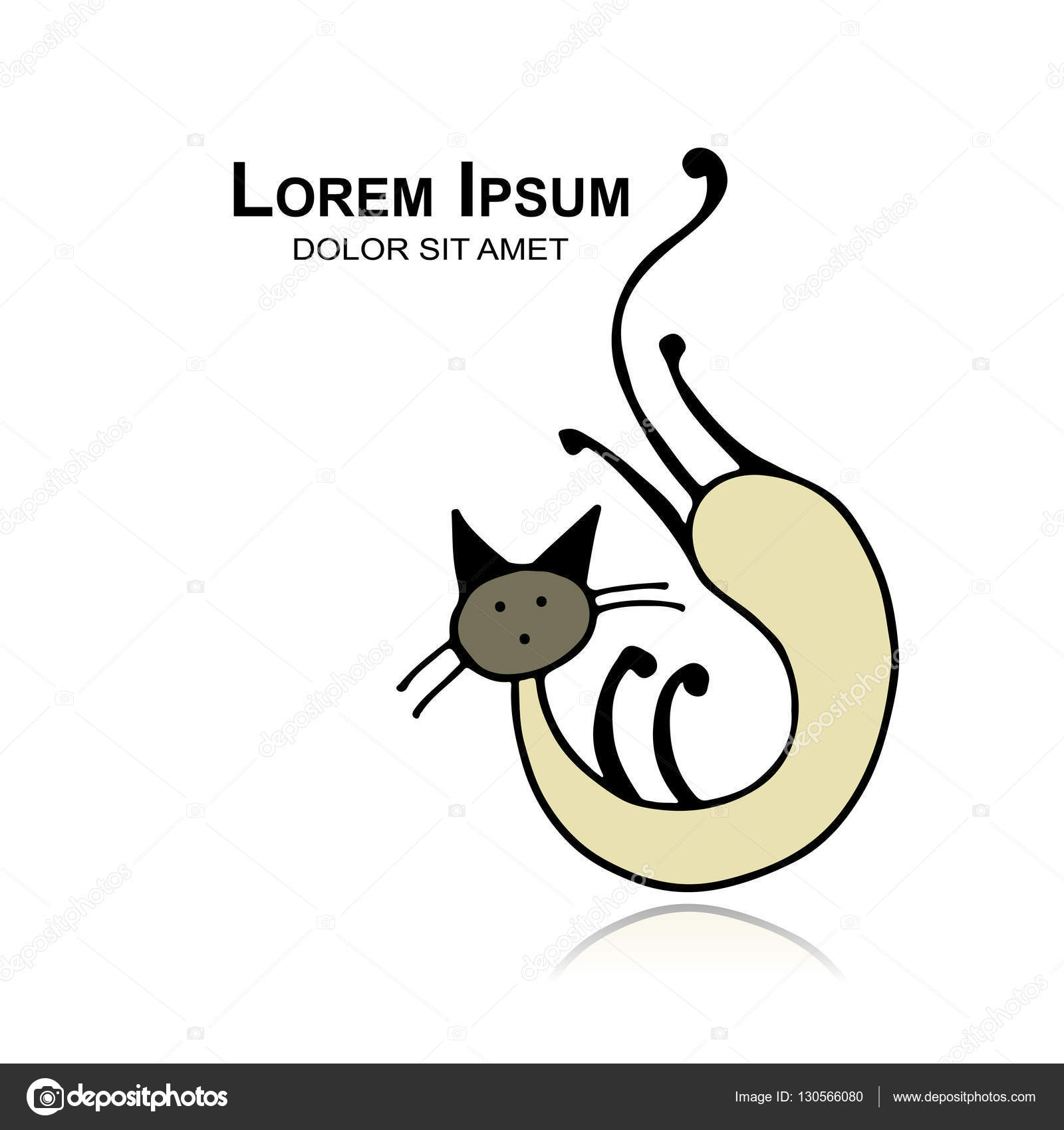 Gatto Siamese Schizzo Per Il Vostro Disegno Vettoriali Stock