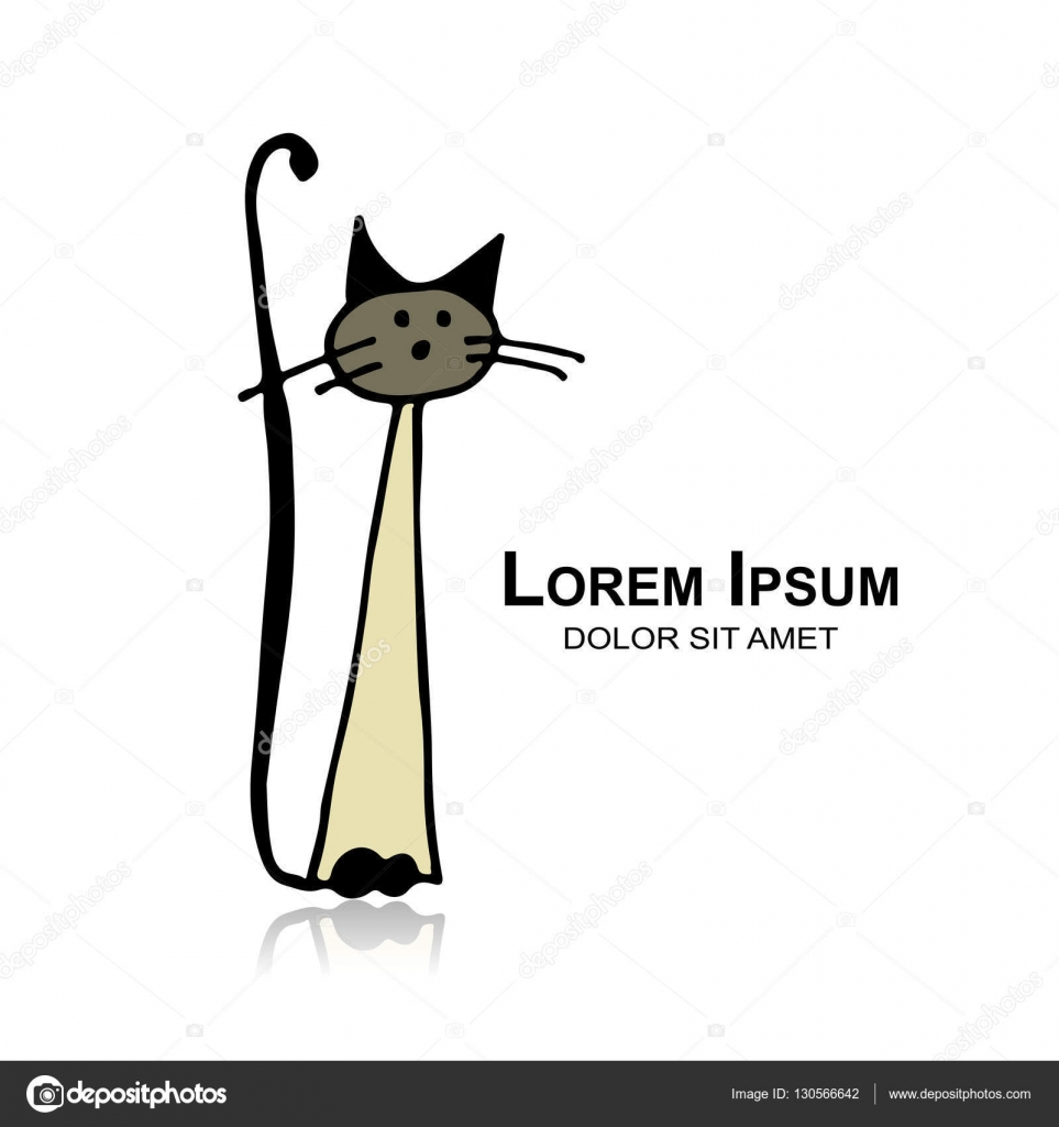 Gatto Siamese Schizzo Per Il Vostro Disegno Vettoriali Stock