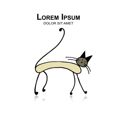 Siyam kedisi, tasarımınız için kroki