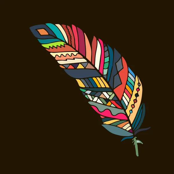 Pluma de arte para su diseño — Vector de stock