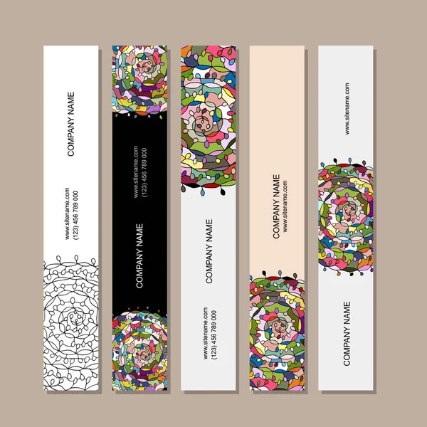 Banner Design, florales Mandala — Stockvektor