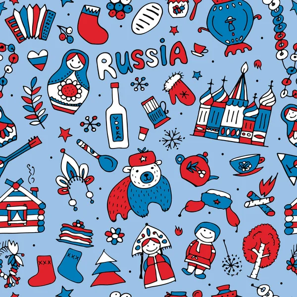 Russia, seamless pattern for your design — Stock Vector