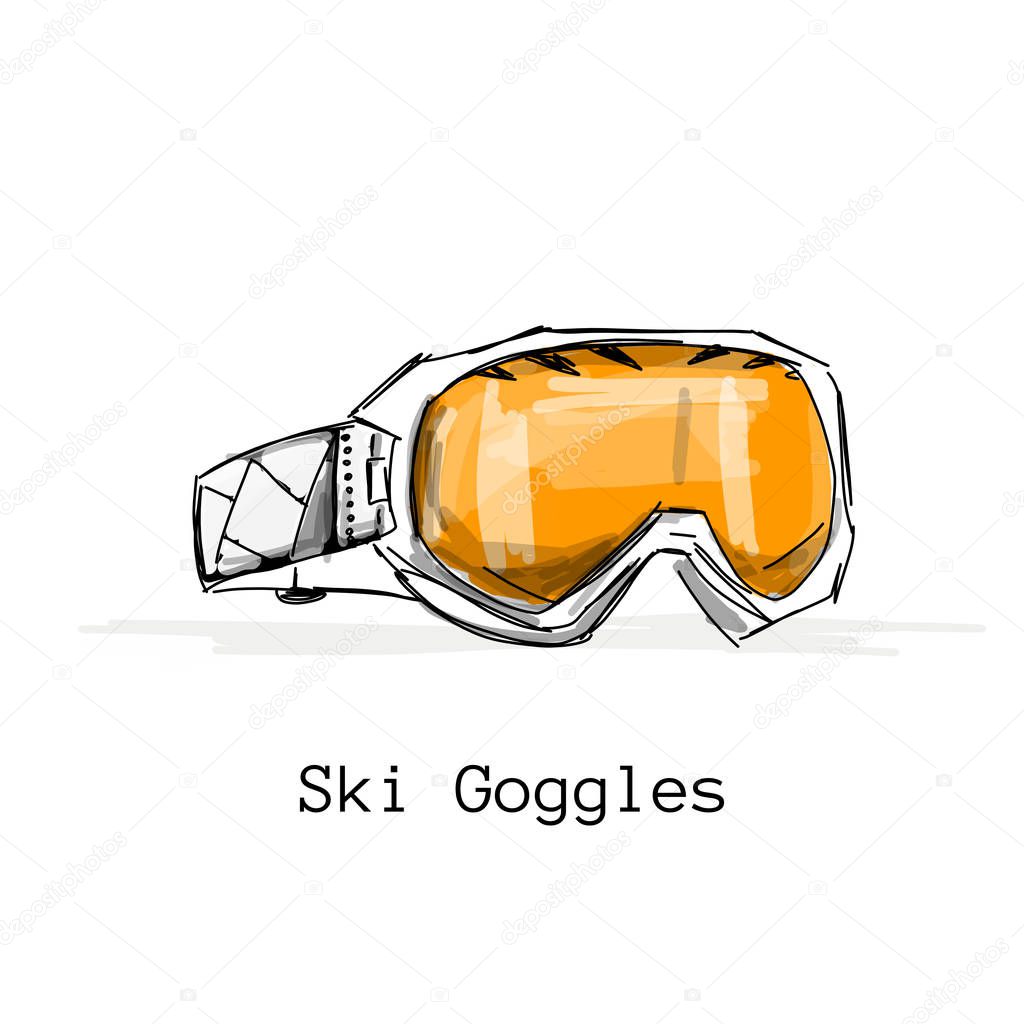 Ski googles, sketch for your design