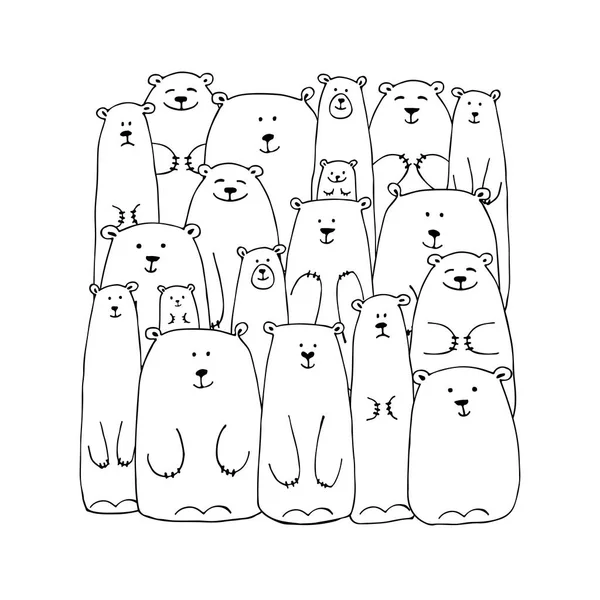 ᐈ Familia oso dibujos de stock, vectores la familia oso para colorear