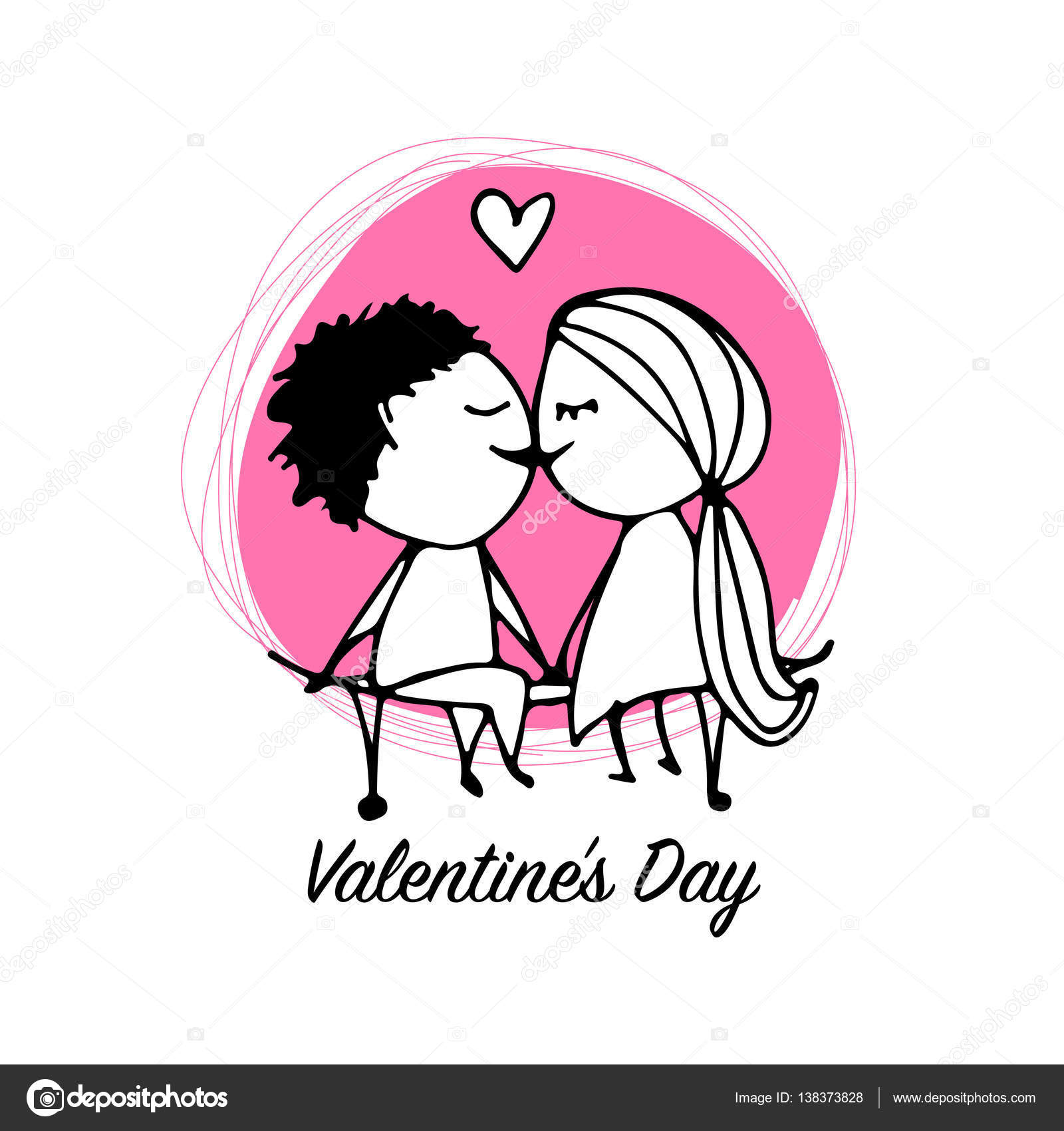 Hand Draw Cartoon Cute Love Valentine Graphic by Meawsally · Creative  Fabrica