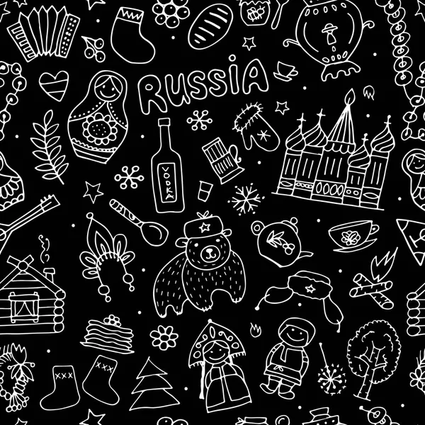 ロシア、あなたの設計のためのシームレスなパターン — ストックベクタ