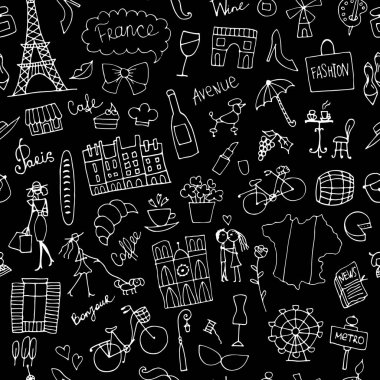 Fransa kroki, tasarımınız için seamless modeli