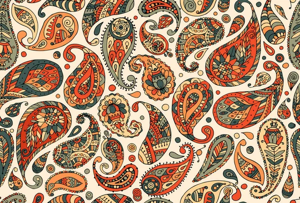 Paisley Ornament, nahtloses Muster für Ihr Design — Stockvektor