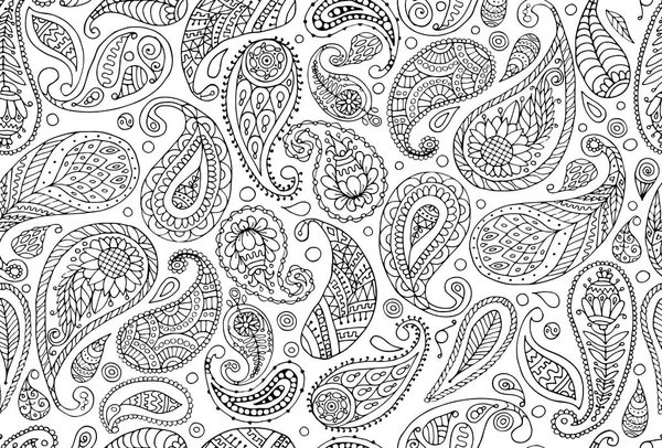 Ornement Paisley, motif sans couture pour votre conception — Image vectorielle