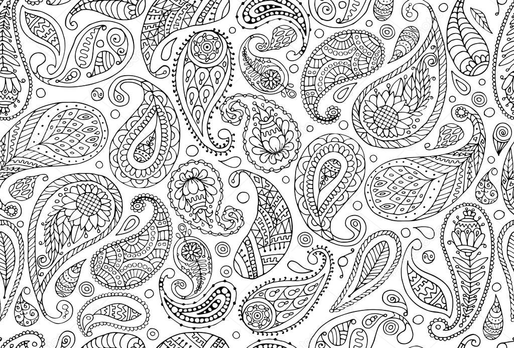 Paisley ornament, seamless pattern for your design