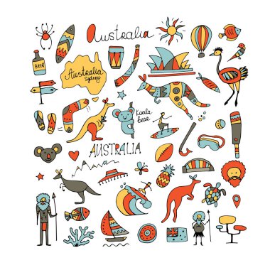 Avustralya simgeler kümesi, kroki tasarımınız için