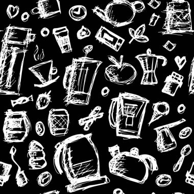 mutfak eşyaları, kroki çizim tasarım için