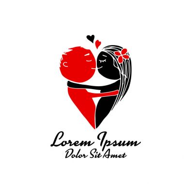 Öpüşme, çift kalp şekli için tasarım kroki