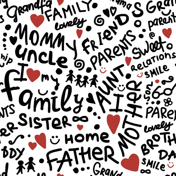 Family. seamless pattern for your design — Stock Vector