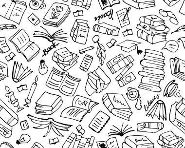 Kitap toplama, tasarımınız için seamless modeli