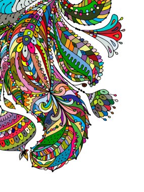 Çiçek süsleme, tasarım için kroki