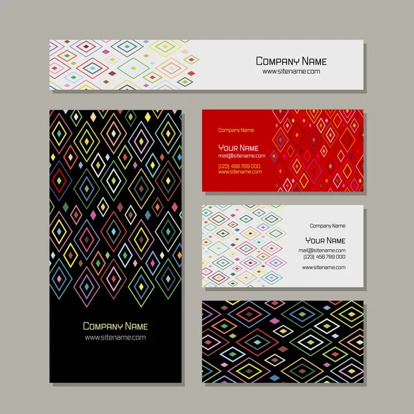 商业名片套，抽象的几何设计 — 图库矢量图片