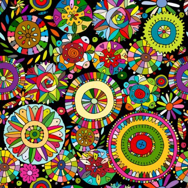 Çiçeksiz desen, tasarımın için çizim.