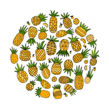 Ananas tasarımınız için hazır, kroki