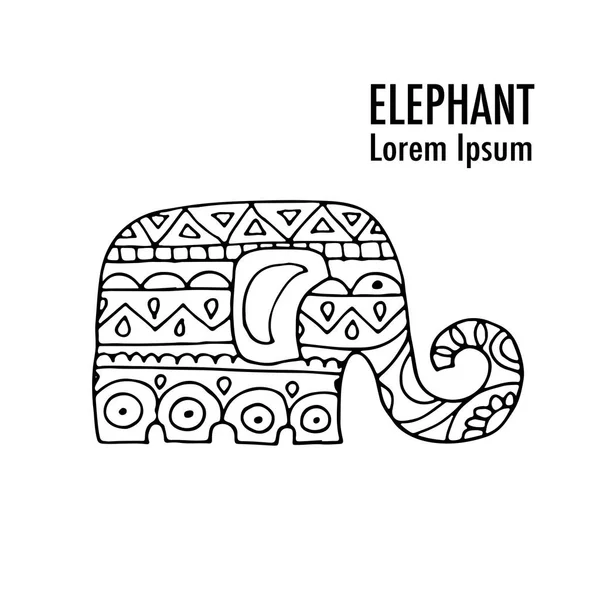 Дизайн декоративных слонов — стоковый вектор