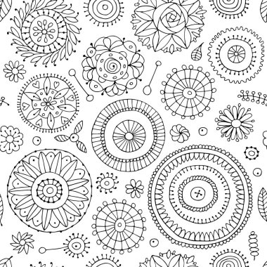 Çiçeksiz desen, tasarımın için çizim.