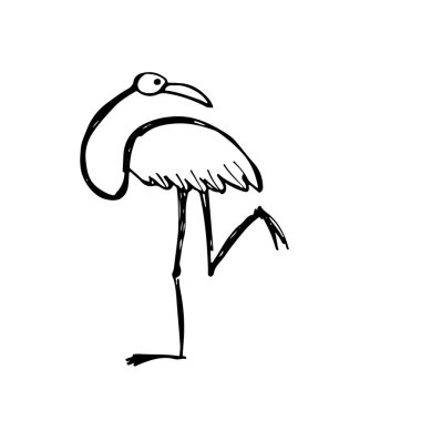 Tasarımınız için Flamingo, kroki